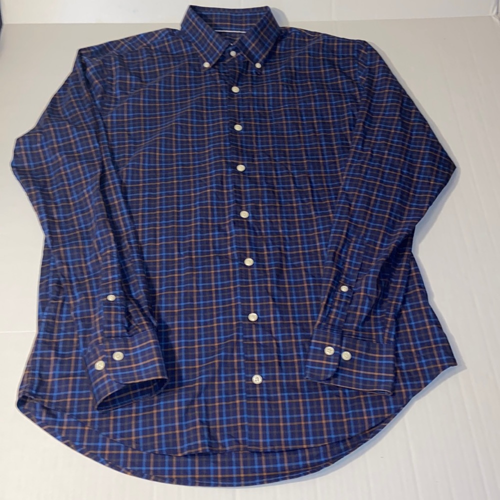 Peter Millar Men’s Large Long Sleeve Plaid Button Down Shirt